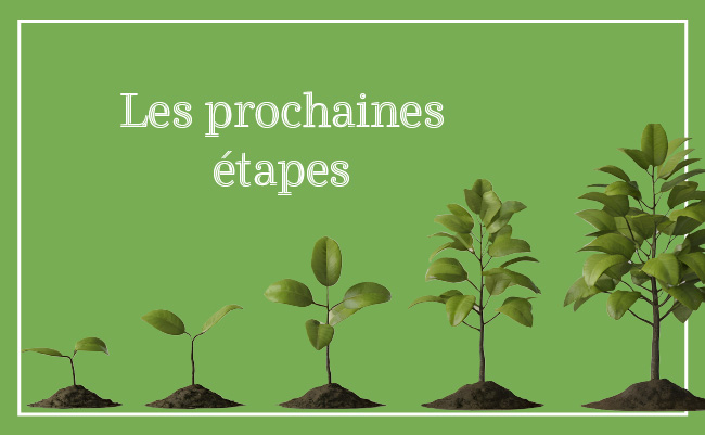 Les prochaines étapes