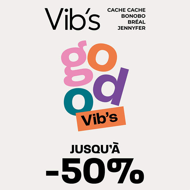 Visuel promotionnel décrivant l'opération Good Vib's avec des remises jusqu'à -50%* se tenant du 9 au 20 septembre 2026